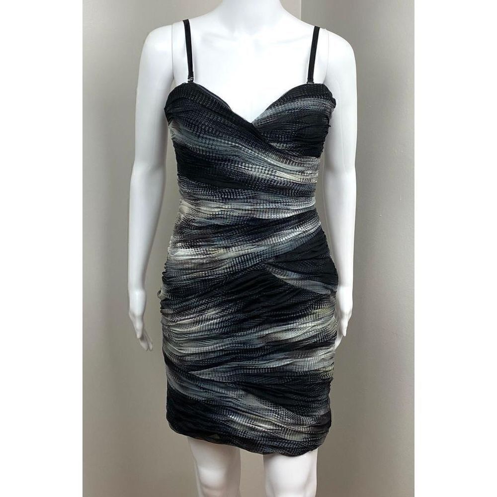 BCBGMAXAZRIA Winnie Removeable Strap Cocktail Dress Women’s 8 Black AZ0325